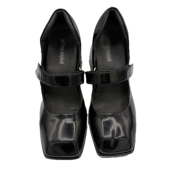 Jeffrey Campbell Reine Mary Jane Heels 8 Black Goth Halloween Emo Whimsygoth - Picture 4 of 9